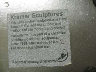 Hand Crafted Abstract Steel Sculpture Signed Kramer 12  