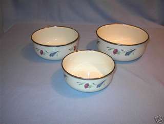 Poppies on Blue 3 piece Metal Mixing Bowls by Lenox  