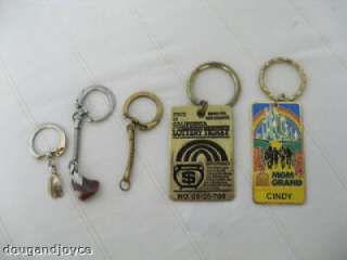 Lot 5 Various KEY CHAINS MGM Grand,LOTTERY, Stone, etc  