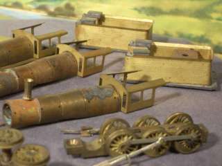   Scale 1120 LOT OF BRASS STEAM LOCO & TENDER PARTS & PIECES  