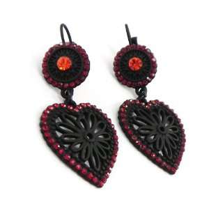  Earrings / dormeuses french touch Carmen red. Jewelry
