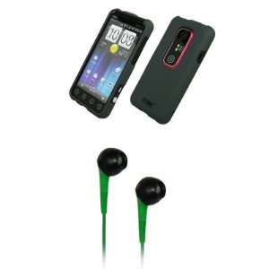   + Green 3.5mm Stereo Headphones for Sprint HTC EVO 3D Electronics