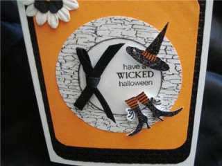 Handmade Halloween Card Wicked Cool Witch Hat & Boots have a WICKED 