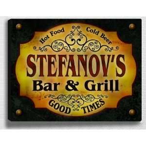  Stefanovs Bar & Grill 14 x 11 Collectible Stretched 
