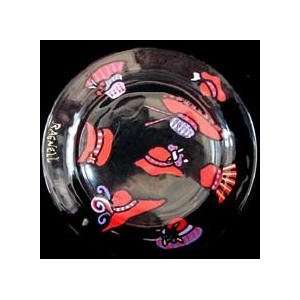 Red Hat Dazzle Design   Hand Painted   Platter/Serving Plate   13 inch 