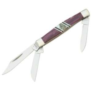 Case Knives 6632 Small Stockman Pocket Knife with Purple Spiney Oyster 