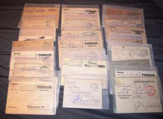 LOT of 22 WWI MILITARY MAIL COVERS MOSTLY AUSTRIA STAMPS  