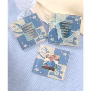 Baby Boy Glass Photo Coaster Favors Health & Personal 