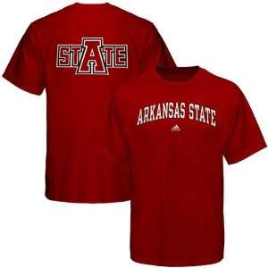  adidas Arkansas State Red Wolves Red Relentless T shirt 