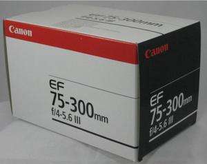   New Canon EF 75 300 mm F/4.0 5.6 III USM Lens for Canon SLR Cameras