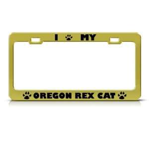  Oregon Rex Cat Animal Metal license plate frame Tag Holder 