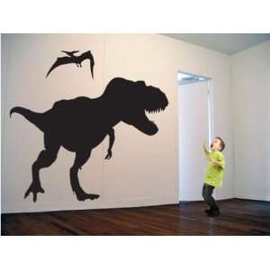  Tyrannosaurus Rex Dinosaur Attack Wall Art Vinyl Decal 