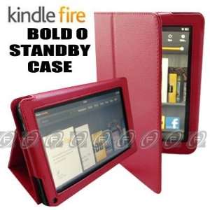 CaseNinja (Red) PU Leather Folio Case Cover for  Kindle Fire 7 