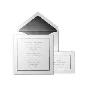  Silver Foil Banded   Wedding Invitation Health 