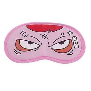  Cartoon Devil Eyes Print Pink Nylon Sleeping Eye Mask 2 