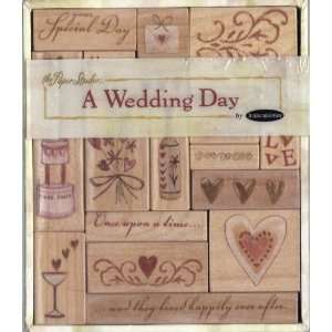  A Wedding Day   18 Wood Mounted Decorative Stamps Arts 