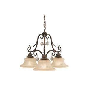 Murray Feiss F2267/3ATS Lake Geneve 3 Light Kitchen Chandelier, Aged 