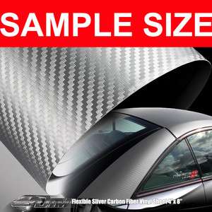 Acura/Honda 4x8 Silver Carbon Fiber Design Vinyl Sheet with Adhesive 