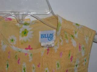   & ME Smocked Portrait Cotton Yellow Spring Girl Dress size 6  