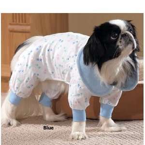  Pawprint Dog Pajama   Dog PJ Blue Medium