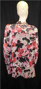 NEW INC WOMAN BLACK RED PINK FLORAL TOP/BLOUSE SIZE 3X 733003819910 