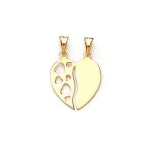   Nadejo P65131 Pendant Gold Plated heart Secable St Valentin Jewelry