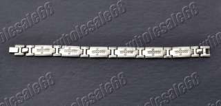 FREE wholesale lots 5pcs cross stainless steel man bracelets  