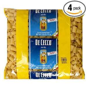 De Cecco Bulk Pasta, Mezzi Rigatoni, 5 Pound Packages (Pack of 4 