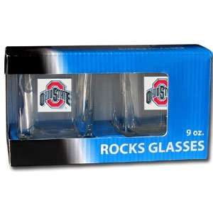    NCAA Ohio St. Buckeyes 9 oz Rocks Glass Set