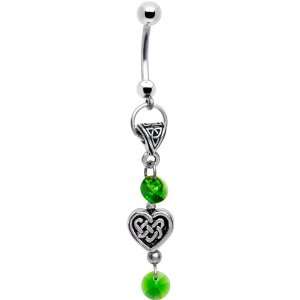   Celtic Heart Belly Ring Made with SWAROVSKI ELEMENTS Jewelry