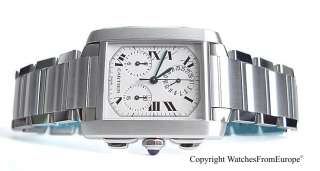 Gorgeous Unisex CARTIER Tank Francaise Chronograph XL wristwatch 