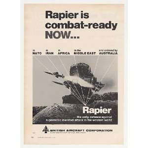  1976 British Aircraft BAC Rapier Missile Combat Ready 