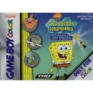 Spongebob Squarepants   Legend of the Lost Spatula GBC Instruction 