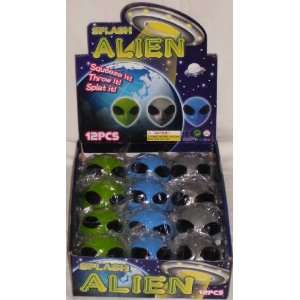  Lot of 12 Alien Splash Ball Splat SIFI Green Blue Gray 