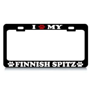  I LOVE MY FINNISH SPITZ Dog Pet Auto License Plate Frame 