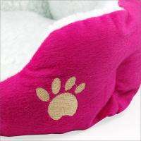   Warm Fleece Pet Bed Puppy Dog beds Cat Mat House Red Medium #  