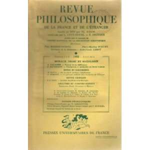   à 6 avril juin 1955 Lévy Bruhl L. , Bréhier E. Ribot Th.  Books
