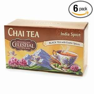 Celestial Seasonings Chai Tea India Spice   Mtn Chai, 20 count (Pack 