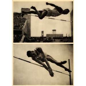  1936 Olympics Men High Jump Riefenstahl Photogravure 