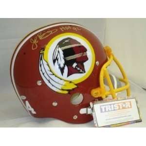 Autographed John Riggins Helmet   RK Susp HOF 92 Tri   Autographed NFL 