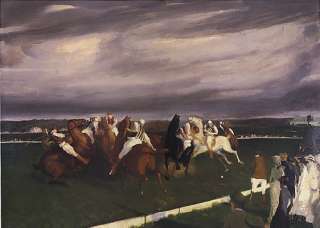 HORSE POLO AT LAKEWOOD BY BELLOWS REPRO PAPER CANVAS  