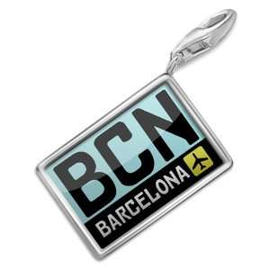FotoCharms Airport code BCN / Barcelona country Spain   Charm with 