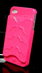 Fish Bone Credit ID card holder hard back iPhone 4 4S case pink +BONUS 