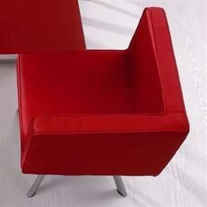   EHO Studios C 083 052B Red Modern Corner Accent Chair