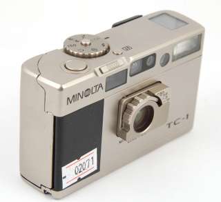 EX+* Minolta TC 1 35mm Point and Shoot Film Camera w/G Rokkor 28mm f 