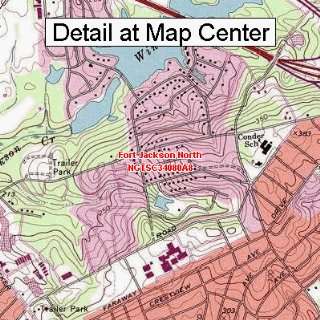  USGS Topographic Quadrangle Map   Fort Jackson North 