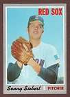 1970 Topps #597 Sonny Siebert Red Sox Hi Number Vintage