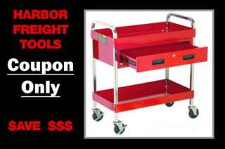 SAVE $50* Steel Service Cart Tool Box Cabinet Storage HARBOR FREIGHT 