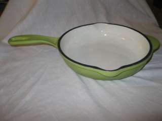   COLLECTION 9 ENAMELED CAST IRON SKILLET~ LIME GREEN~BRAND NEW