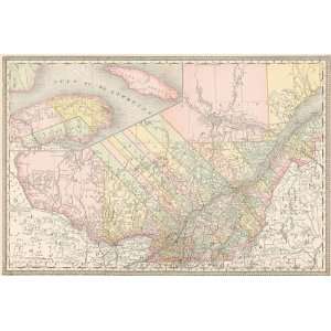  McNally 1885 Antique Map of Quebec
